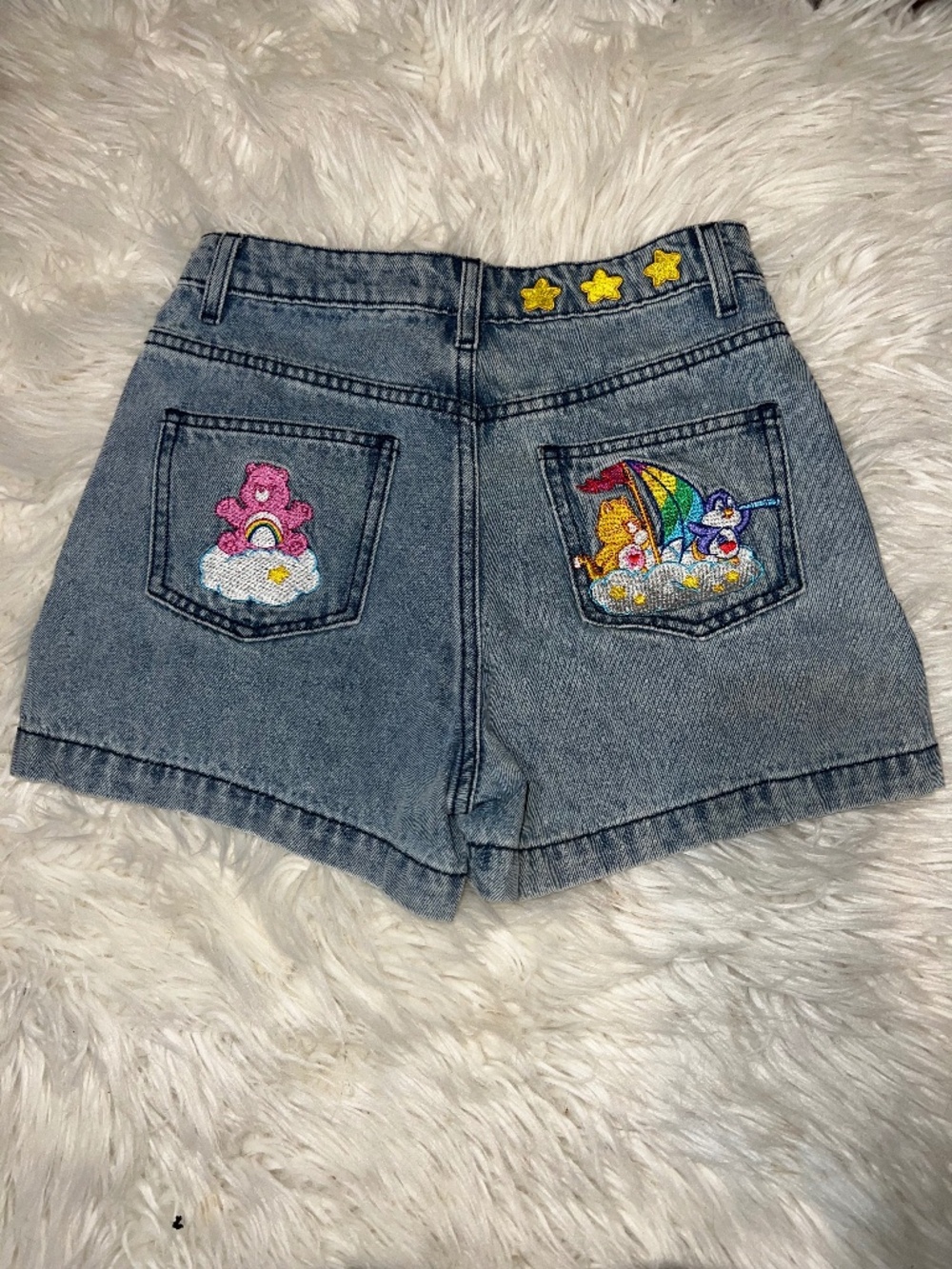 Dolls Kill Care Bear embroidered shorts size small